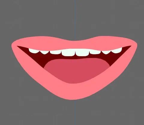 Grease Pencil 2D Mouth Rig - Blender 3d models