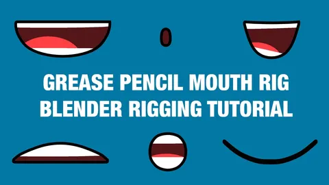 Grease Pencil Mouth Rig - Blender tutorials & courses