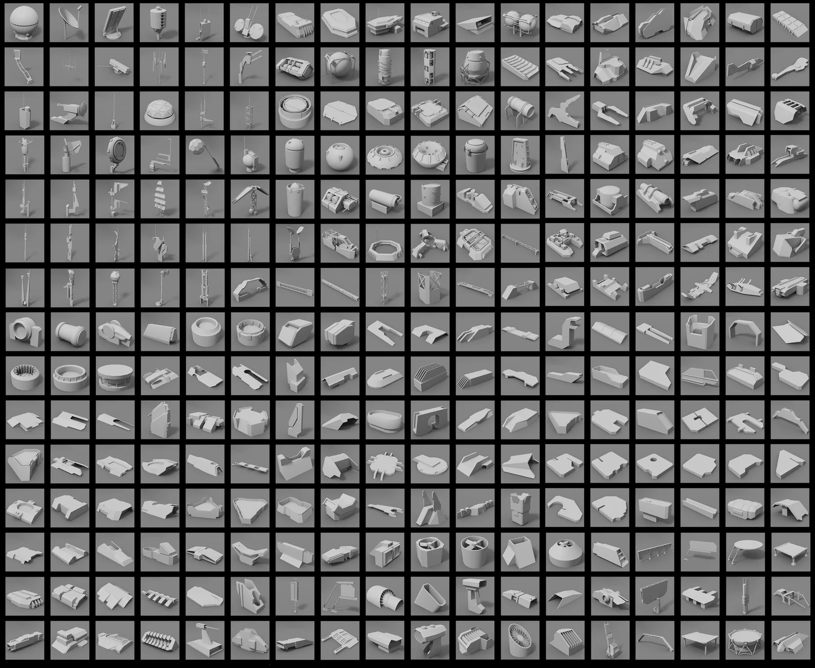 Lowpoly Greeble Kitbash Pack screenshot 3