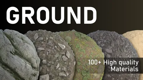 Ground Terrain Materials - Blender textures & materials