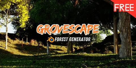 Grovescape - Blender geometry nodes