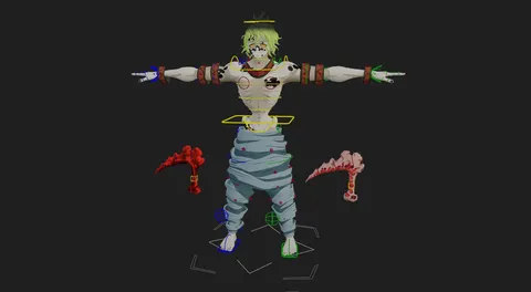 Gyutaro Rig - Blender 3d models
