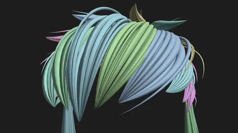 Hair Curve Strands - Blender geometry nodes