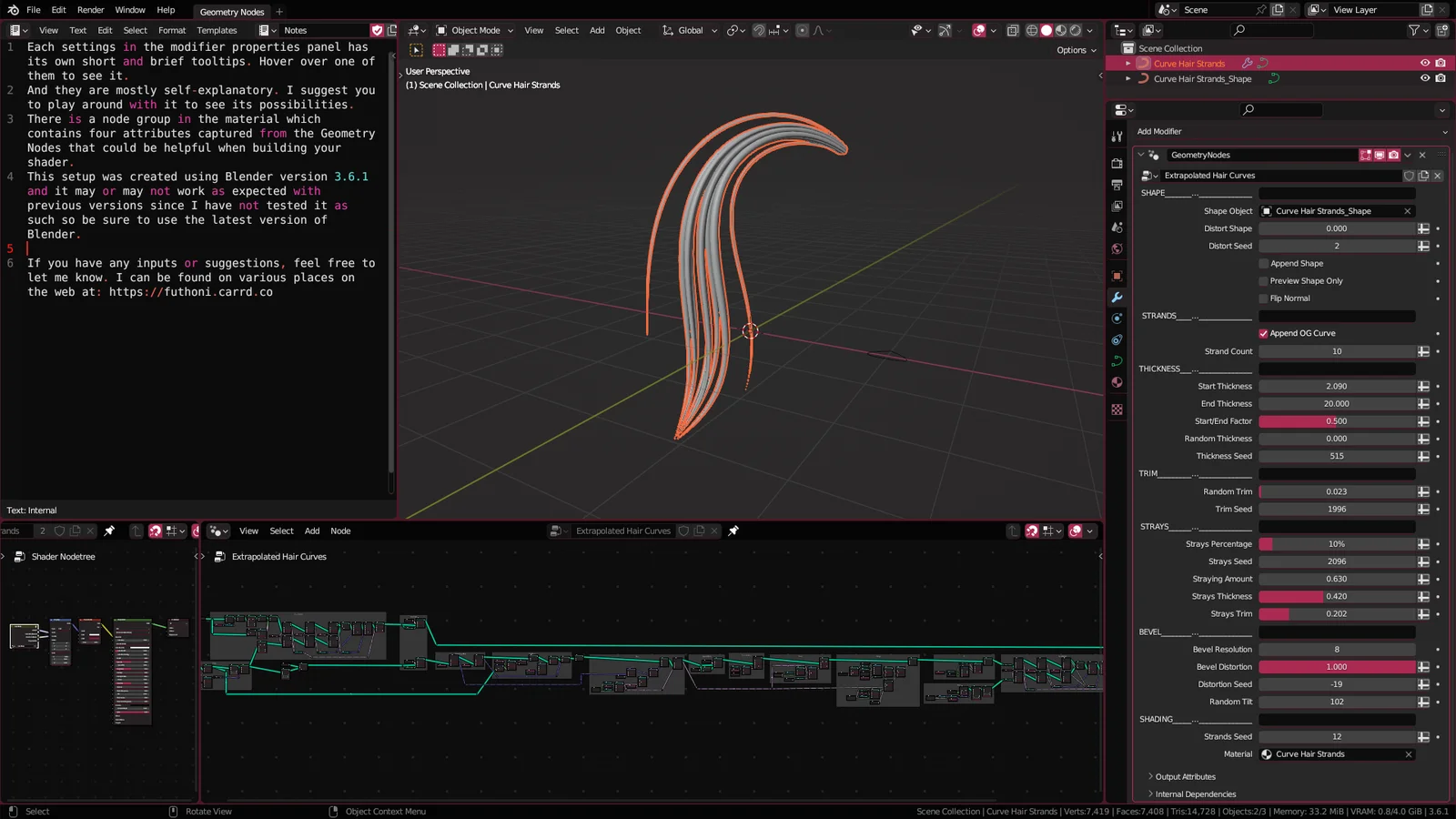 Hair Curve Strands screenshot 2