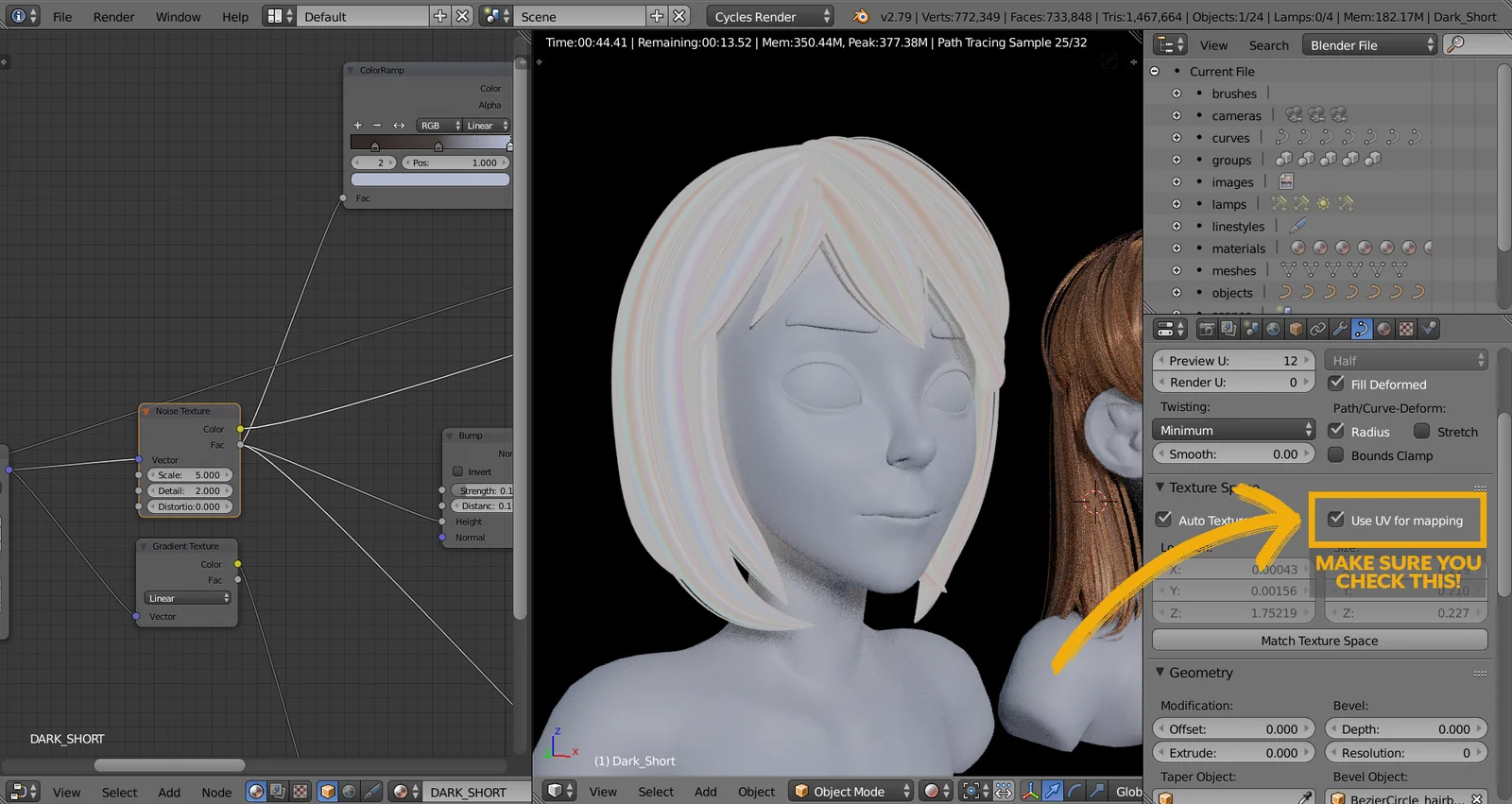 Hair From Curves screenshot 7