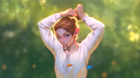 Hair Tie 2.5D Animation - Blender tutorials & courses