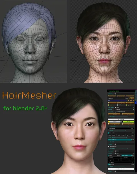 HairMesher - Blender addons