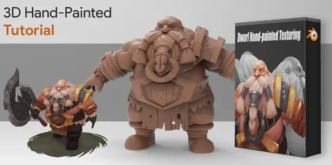 Hand-Painted Dwarf Texturing - Blender tutorials & courses