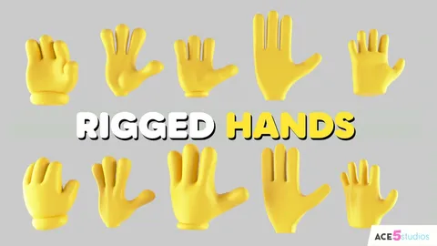 Hand Rig Pack - Blender 3d models