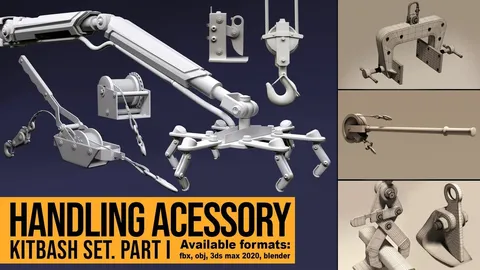 Handling Accessory Kitbash - Blender 3d models