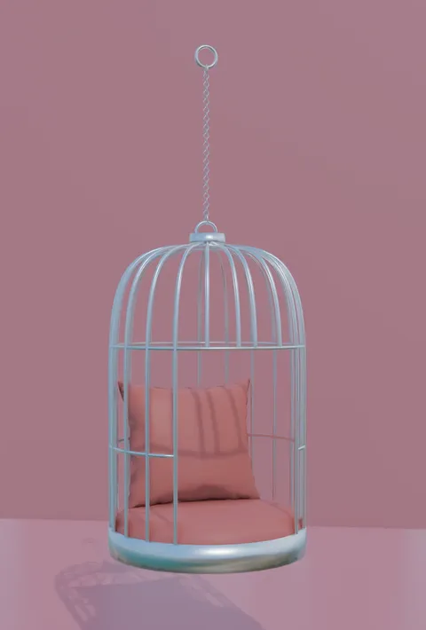 Hanging Cage Chair - Blender 3d models