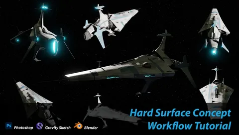 Hard Surface Concept Design Workflow - Blender tutorials & courses