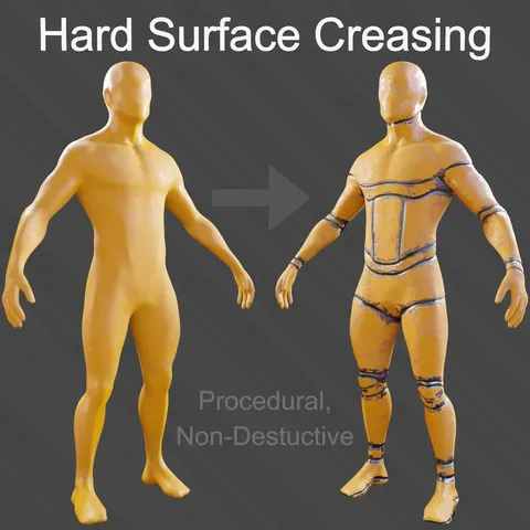 Hard Surface Crease Modifier - Blender geometry nodes
