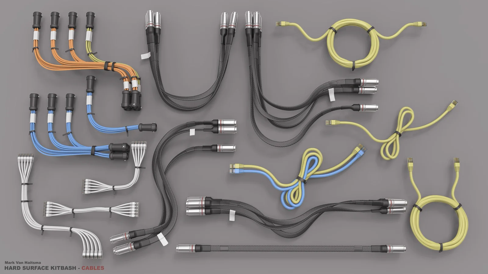Hard Surface Kitbash Cables screenshot 4