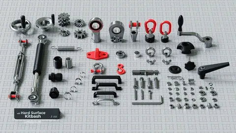 Real Mechanical Components - Blender 3d models