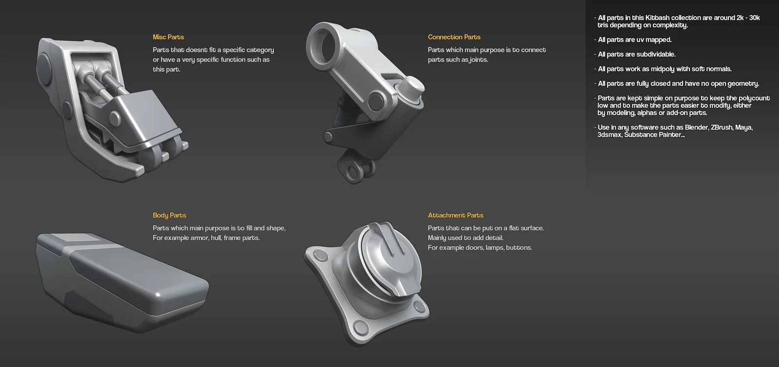 Hard-Surface Kitbash Vol. 1 screenshot 4