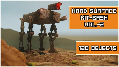 Hard Surface Kitbash Vol 2 - Blender 3d models
