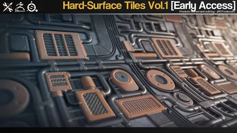 Hard-Surface Tiles Vol. 1 - Blender textures & materials