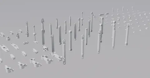 Hardware Kitbash Vol. 1 - Blender 3d models