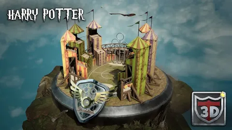Harry Potter Quidditch Miniature - Blender tutorials & courses