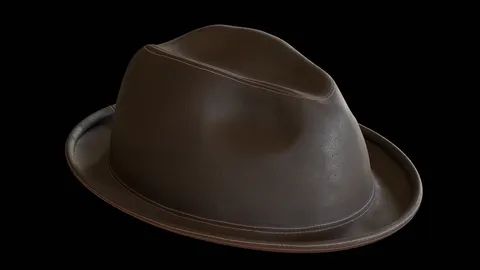 Hat Model and Leather Texture - Blender 3d models