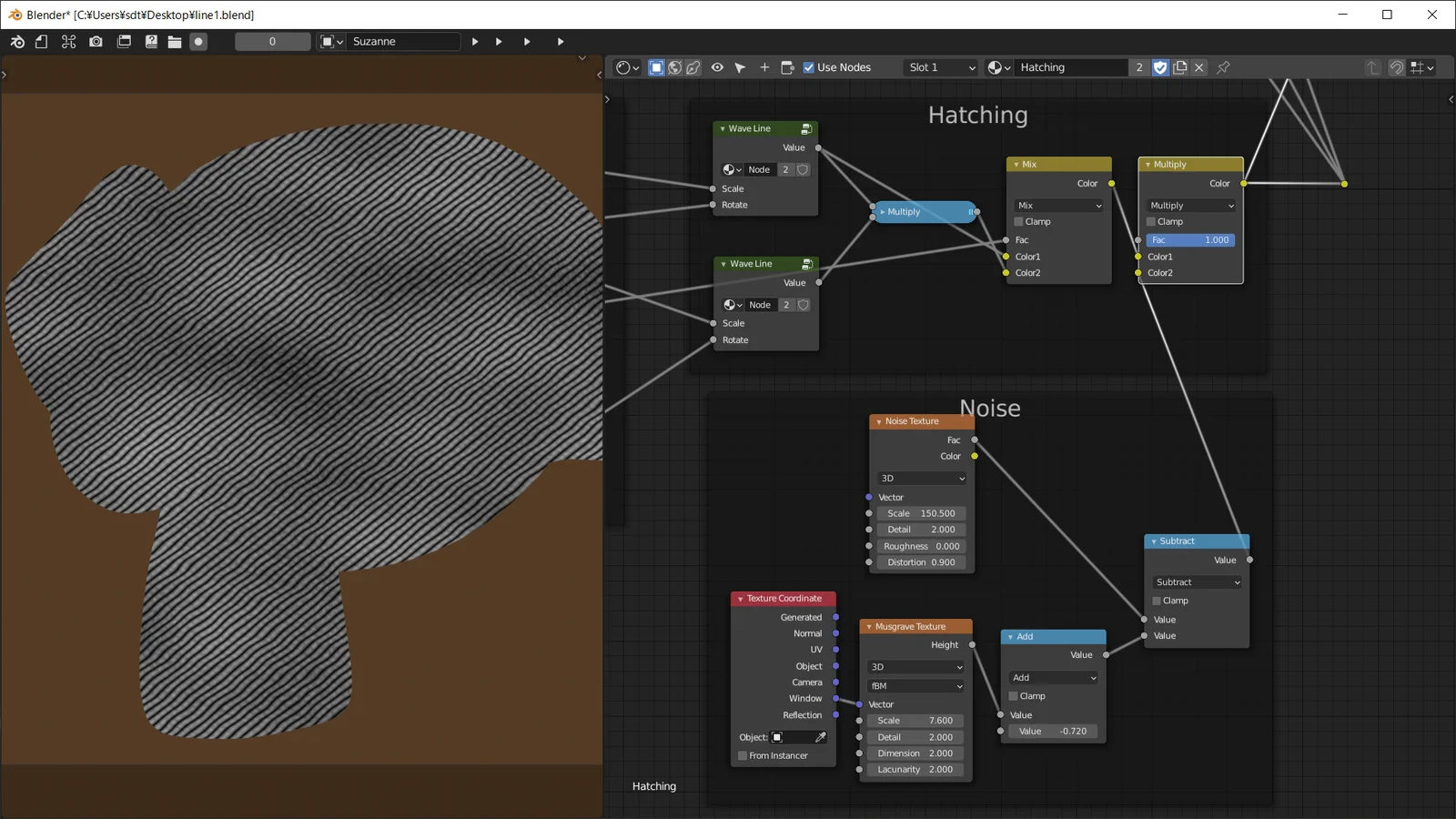 Hatching Shader screenshot 2