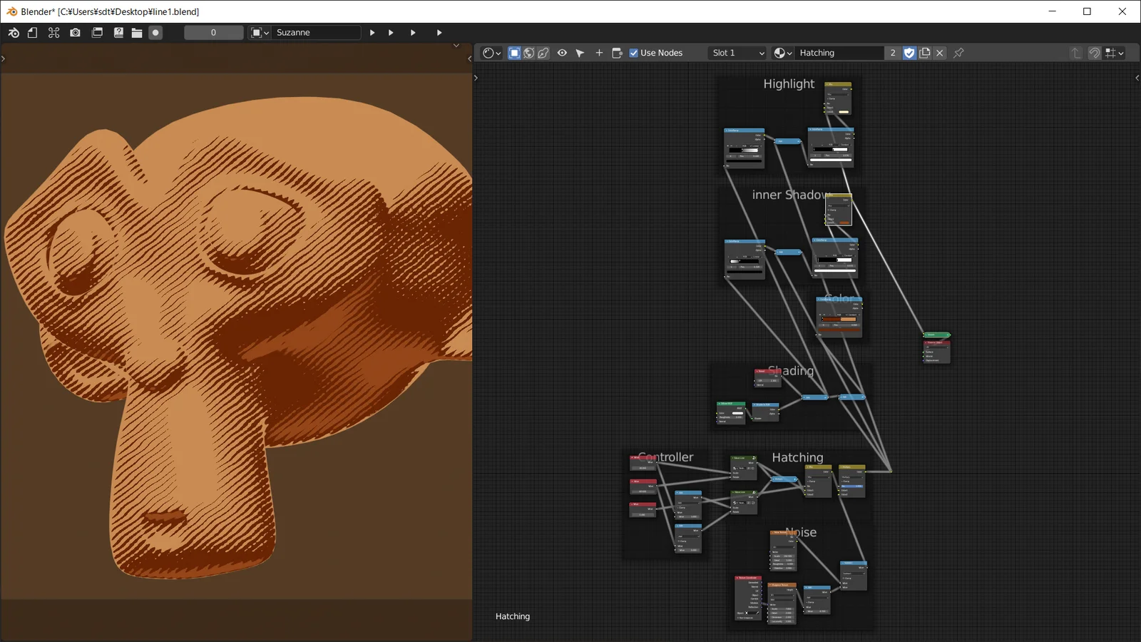 Hatching Shader screenshot 4