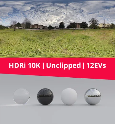 Buildings, Grass And Clouds - Blender lighting & hdris