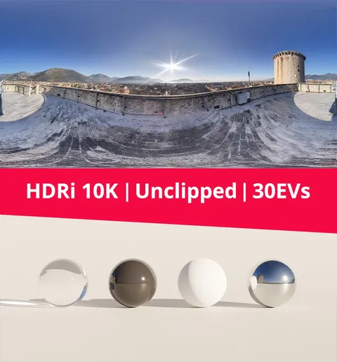 Castle, Sky And Mountains - Blender lighting & hdris