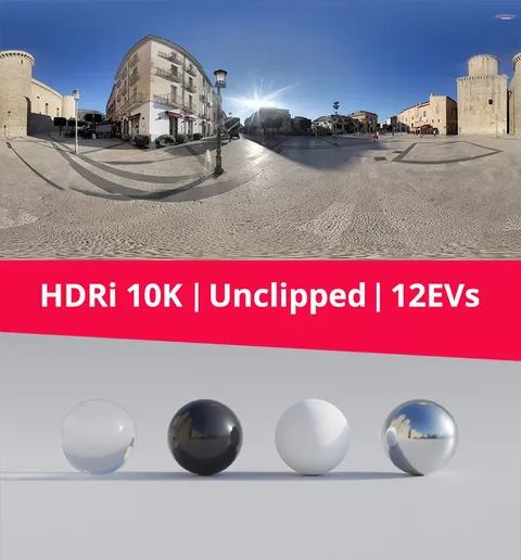 Castle Square And Sun HDRI - Blender lighting & hdris