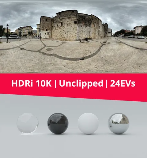 Cloudy Old Buildings HDRI - Blender lighting & hdris