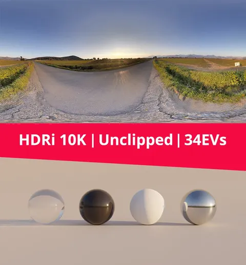 Countryside Street And Sky - Blender lighting & hdris