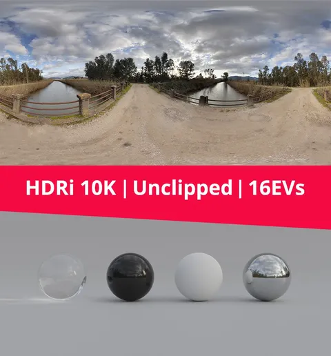 Landscape River and Clouds HDRI - Blender lighting & hdris