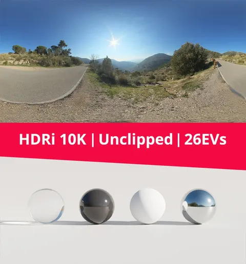Mountain Road Panorama HDRI - Blender lighting & hdris