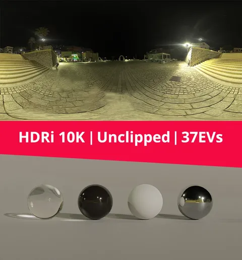 Night Light and Houses HDRi - Blender lighting & hdris