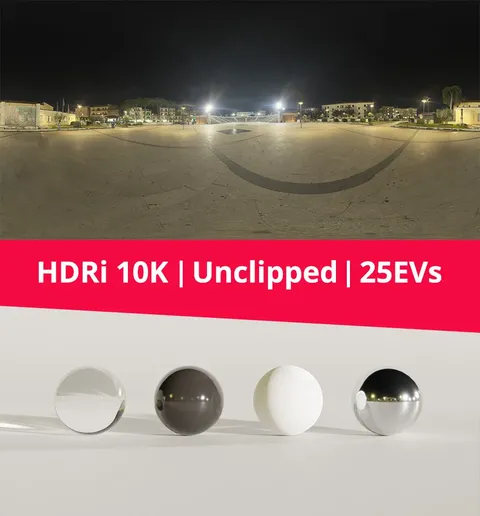 Night Square and Lights - Blender lighting & hdris