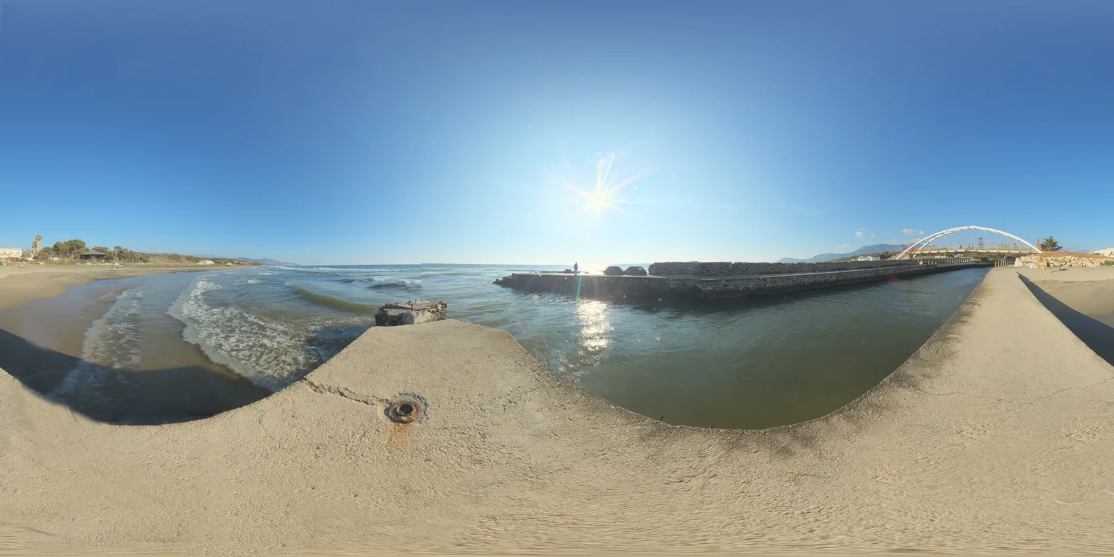 Sea, Bridge and Sun HDRI screenshot 2