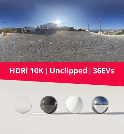 Square Landscape and Sun HDRI - Blender lighting & hdris