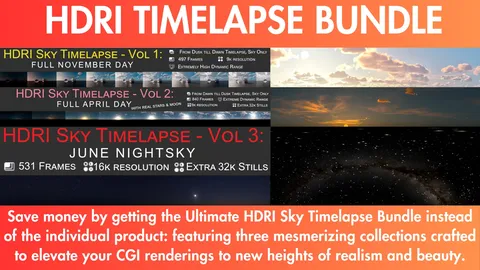 HDRI Timelapse Bundle - Blender lighting & hdris