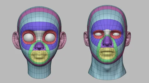 Head Base Mesh - Blender 3d models