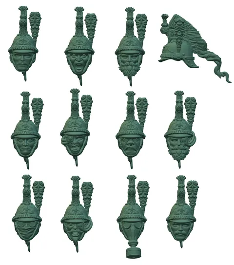 French Future Legion Heads - Blender 3d models