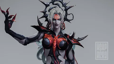Hela - Queen In Black Rig - Blender 3d models