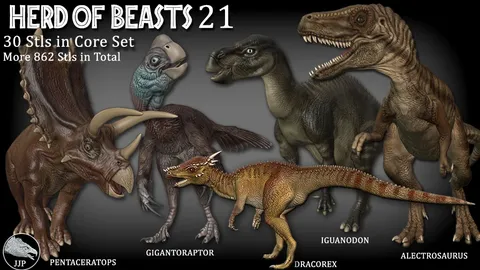 Herd of Beasts: Dinosaurs - Blender 3d models