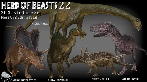 Herd of Beasts: Dinosaurs - Blender 3d models