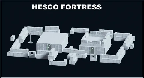 Hesco Fortress - Blender 3d models