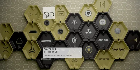 HEXES Mini Pack 01 - Blender textures & materials