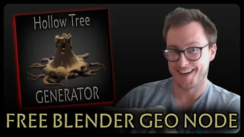 Hollow Tree Generator - Blender geometry nodes