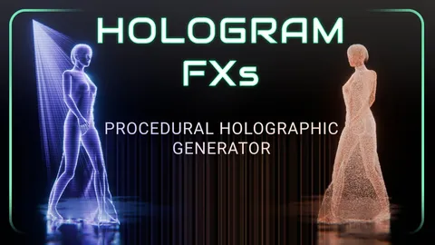 Hologram FXs - Blender geometry nodes