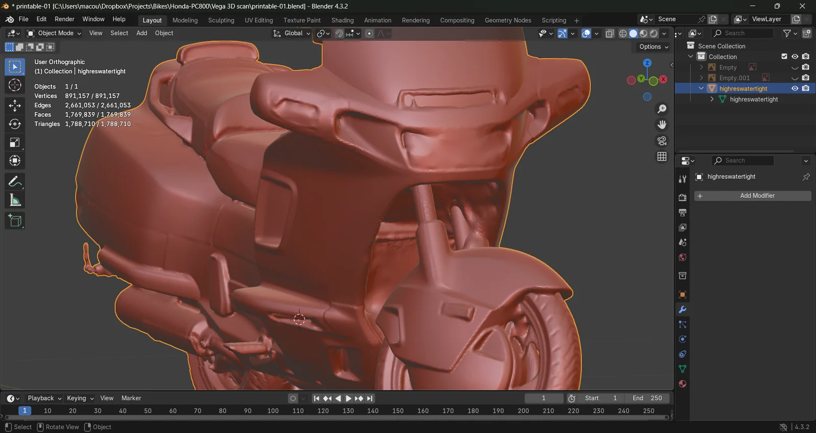 Honda PC800 3D Scan screenshot 3