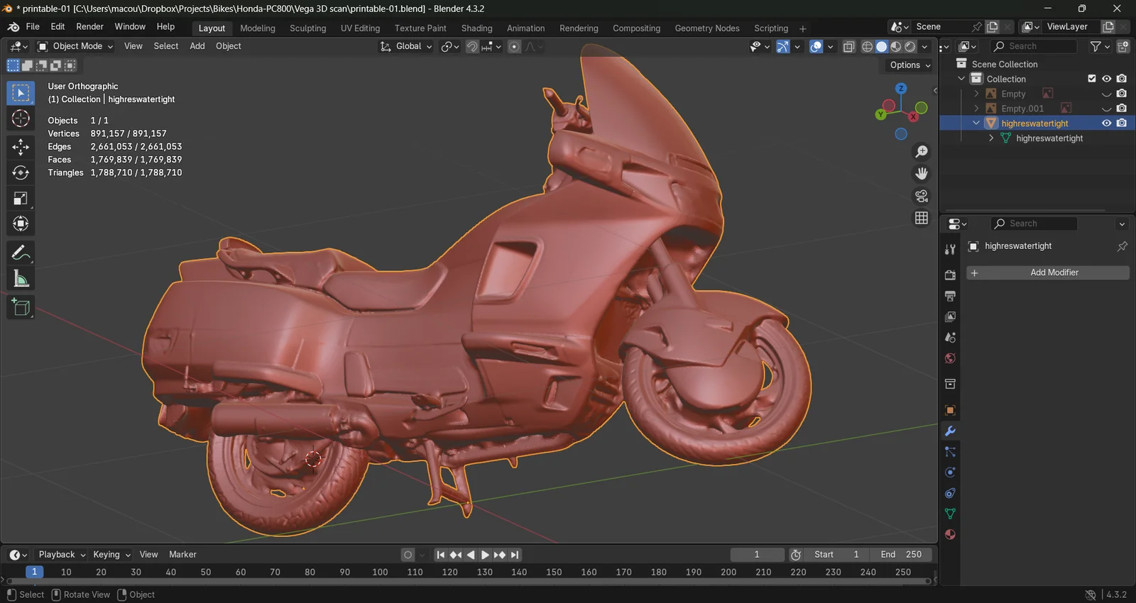 Honda PC800 3D Scan screenshot 4